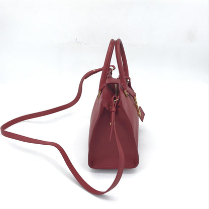 Yves Saint Laurent Preloved 2-Way Baby Cabas Handbag in Exquisite Red – B+ Grade Luxury