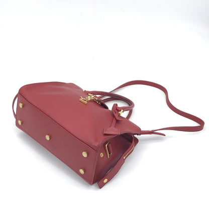 Yves Saint Laurent Preloved 2-Way Baby Cabas Handbag in Exquisite Red – B+ Grade Luxury