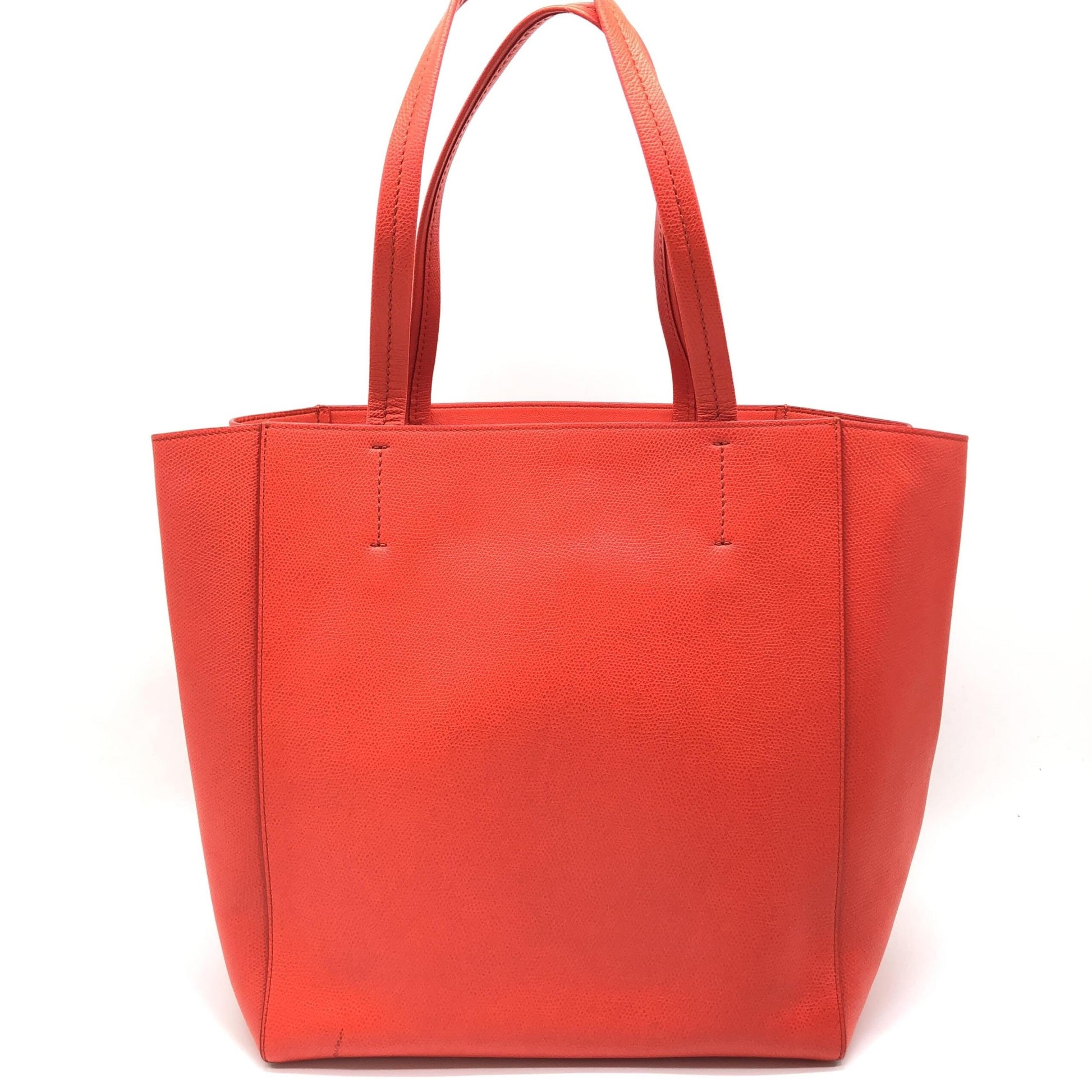 Celine Preloved Cabas Phantom Red Pebbled Leather Tote Bag - A Timeless Luxury Statement