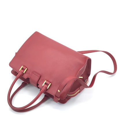 Yves Saint Laurent Preloved 2-Way Baby Cabas Handbag in Exquisite Red – B+ Grade Luxury