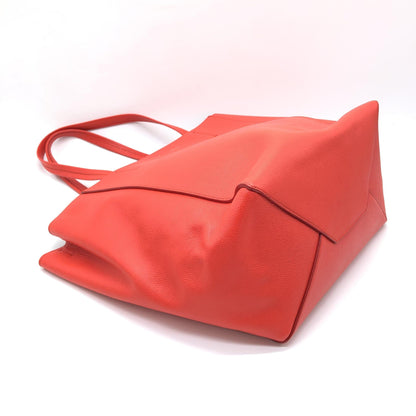 Celine Preloved Cabas Phantom Red Pebbled Leather Tote Bag - A Timeless Luxury Statement