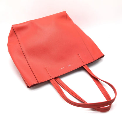 Celine Preloved Cabas Phantom Red Pebbled Leather Tote Bag - A Timeless Luxury Statement