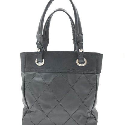 Chanel Preloved Black Canvas Paris-Biarritz Tote PM Handbag – Timeless Elegance in Immaculate Condition