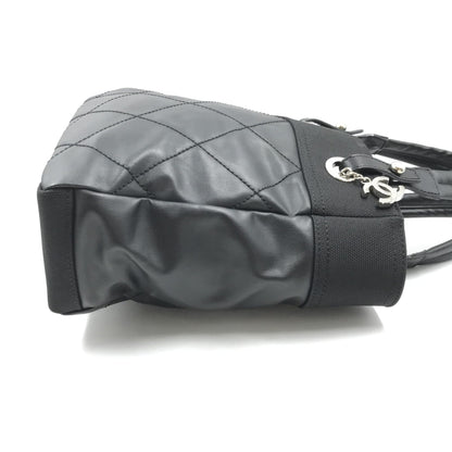 Chanel Preloved Black Canvas Paris-Biarritz Tote PM Handbag – Timeless Elegance in Immaculate Condition