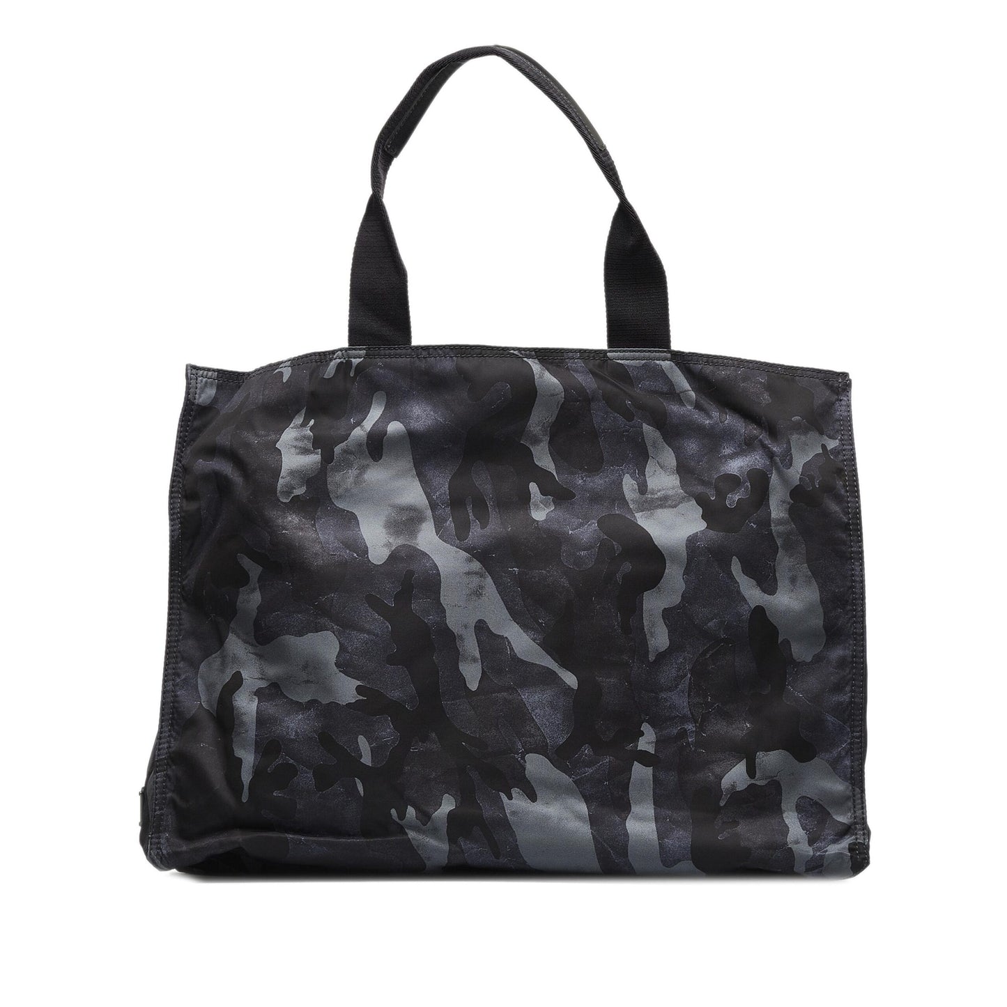 Prada Preloved Black Camouflage Tessuto Nylon Tote Bag - Luxury and Versatility Redefined