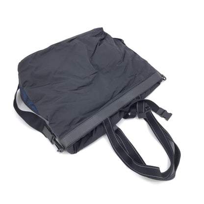 Bottega Veneta Preloved Black and Blue Nylon Convertible Tote – A Refined Masterpiece of Elegance