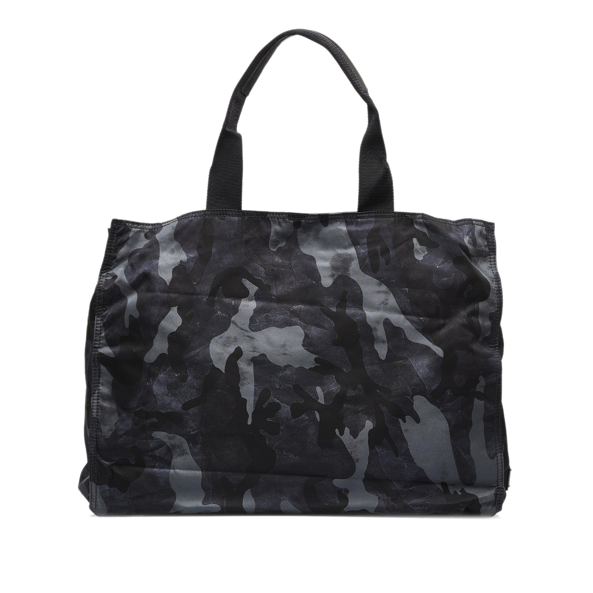 Prada Preloved Black Camouflage Tessuto Nylon Tote Bag - Luxury and Versatility Redefined