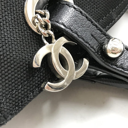 Chanel Preloved Black Canvas Paris-Biarritz Tote PM Handbag – Timeless Elegance in Immaculate Condition