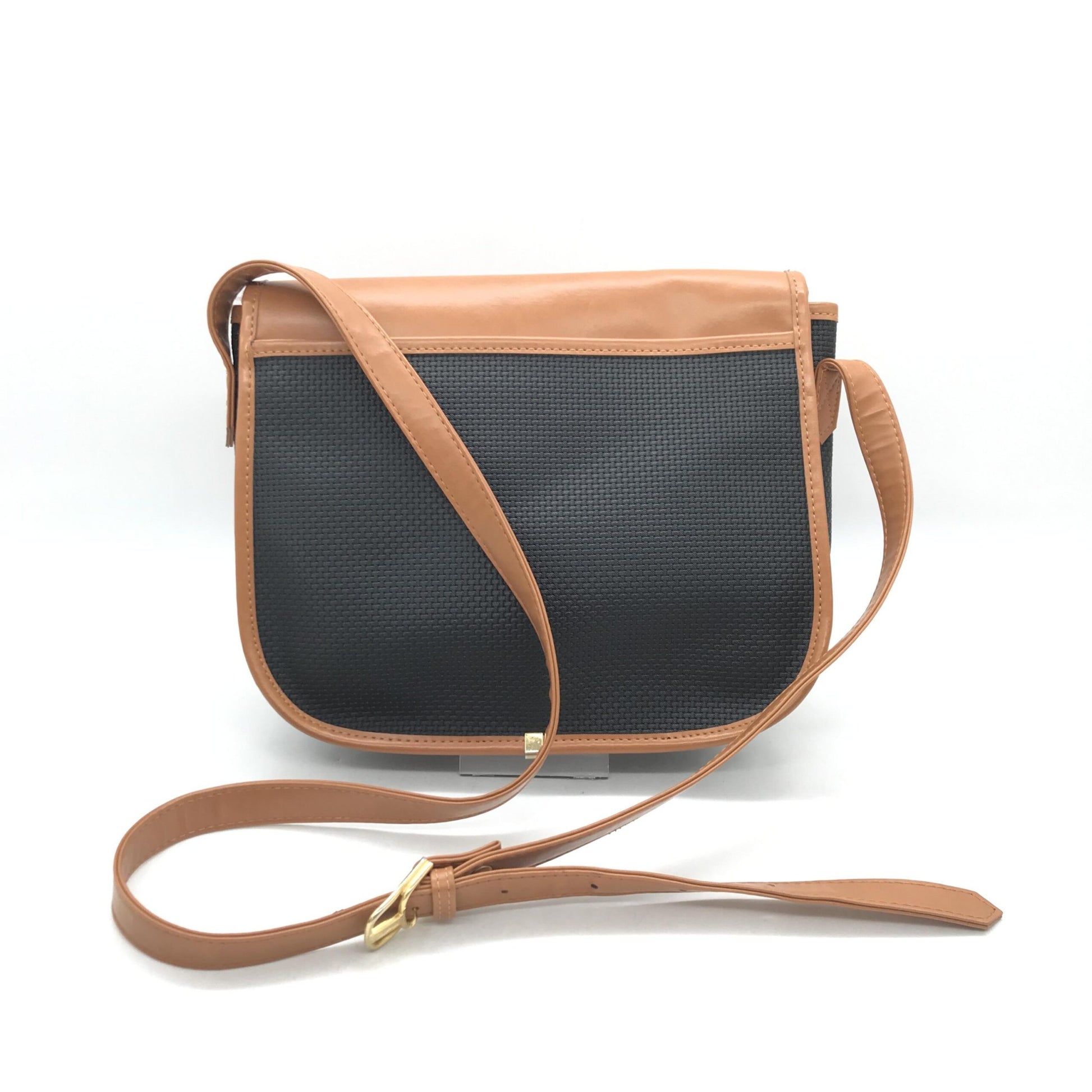 Yves Saint Laurent Preloved Monogram Envelope Chain Wallet in Black and Orange