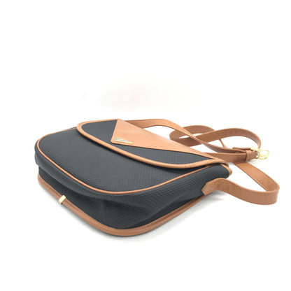 Yves Saint Laurent Preloved Monogram Envelope Chain Wallet in Black and Orange