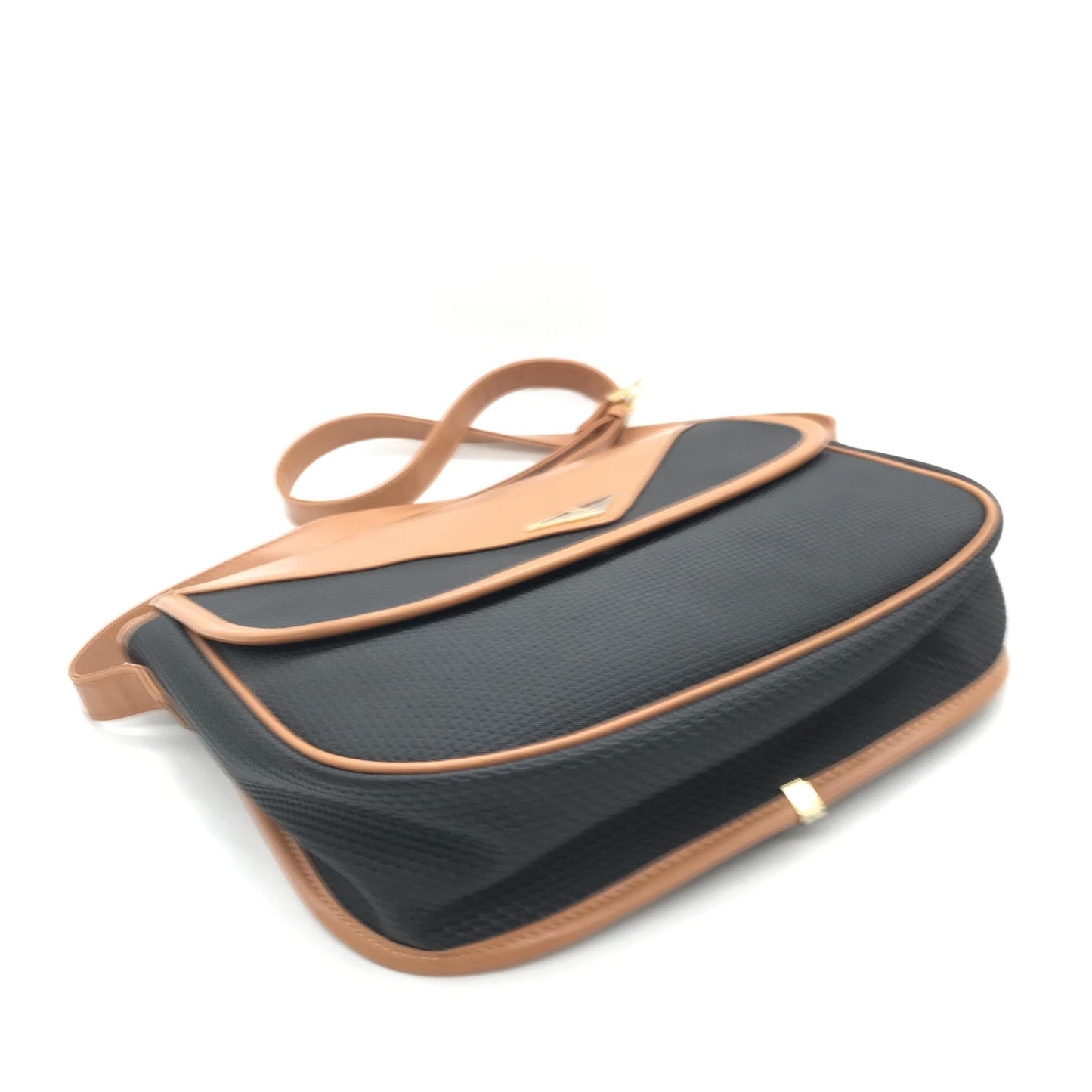 Yves Saint Laurent Preloved Monogram Envelope Chain Wallet in Black and Orange