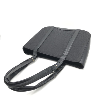 Celine Preloved Black C Macadam Canvas Tote Bag - A Timeless Luxury Essential