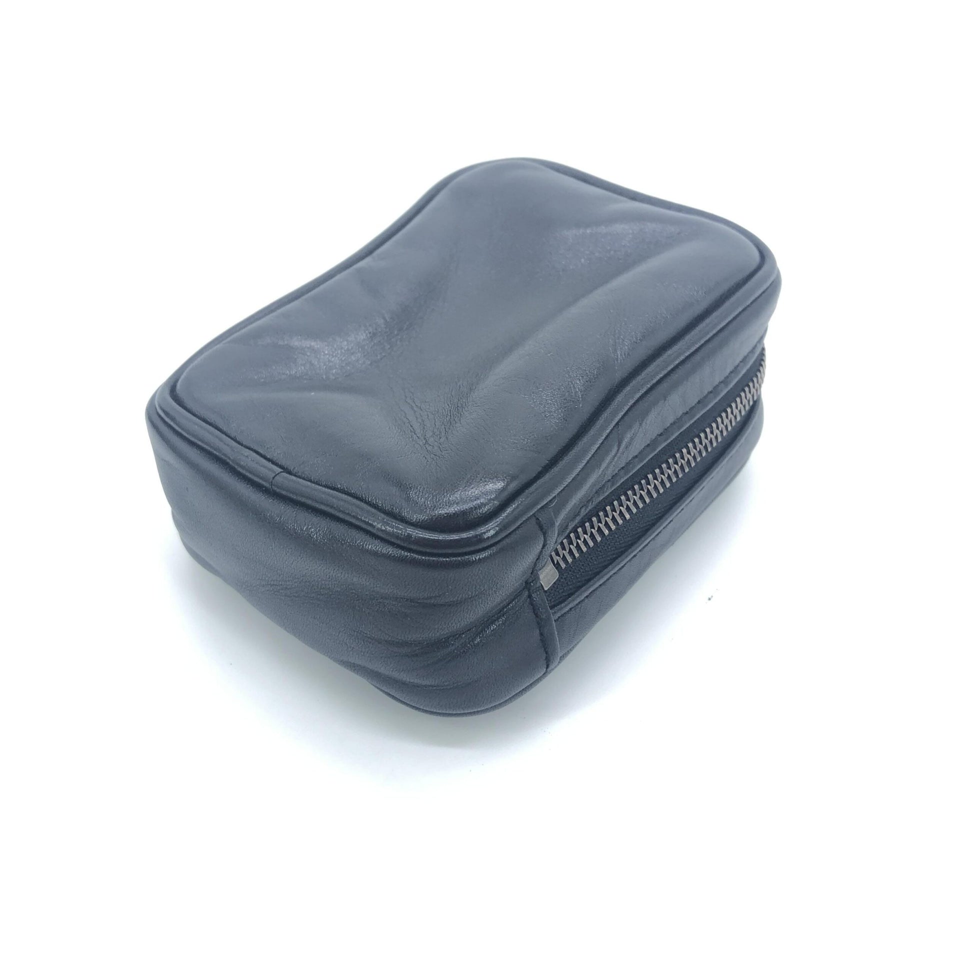 Louis Vuitton Black Leather Zippered Carrying Case – Pristine Preloved Luxury Accessory