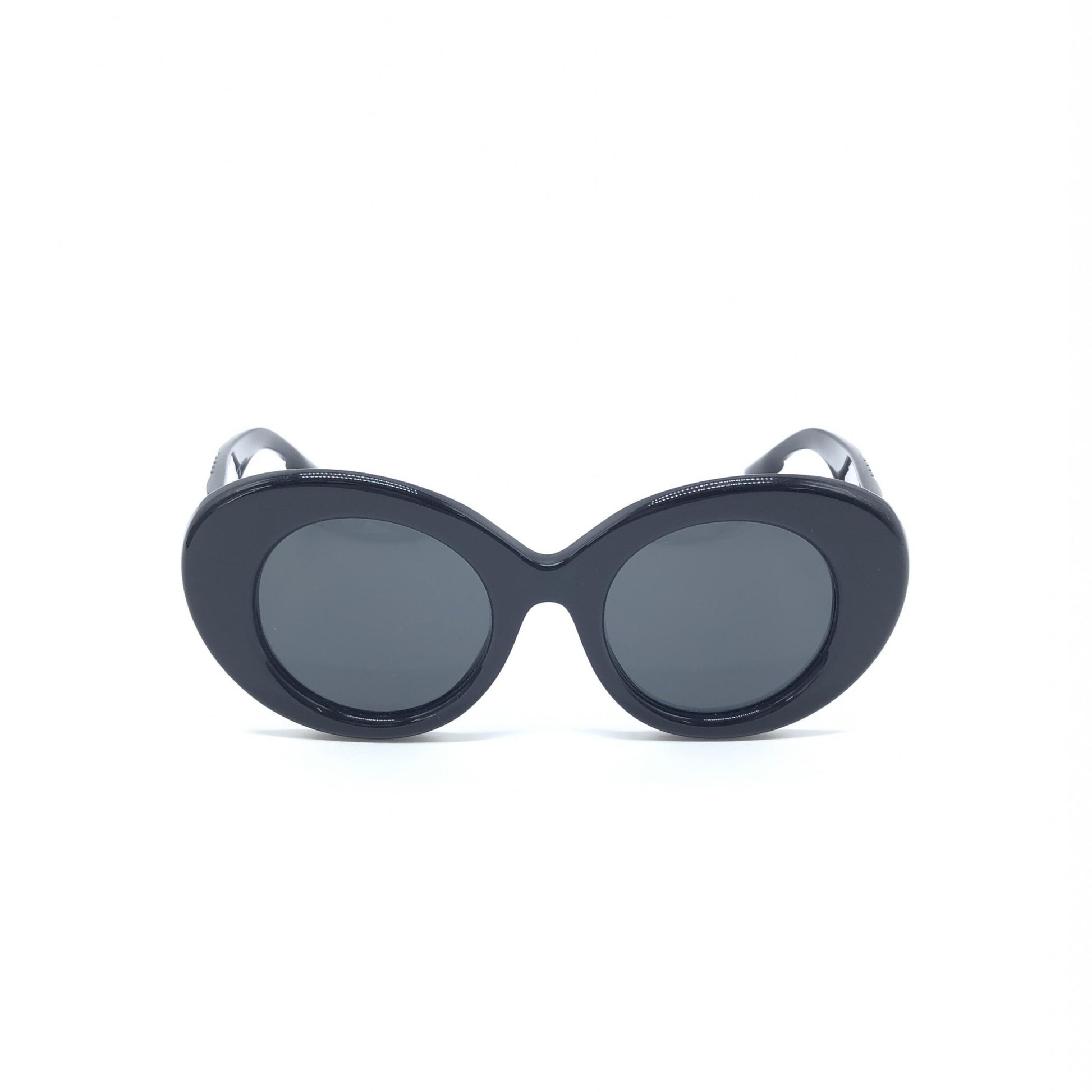 Burberry Black Oversized Round Sunglasses - Preloved Luxury with Vintage Charm