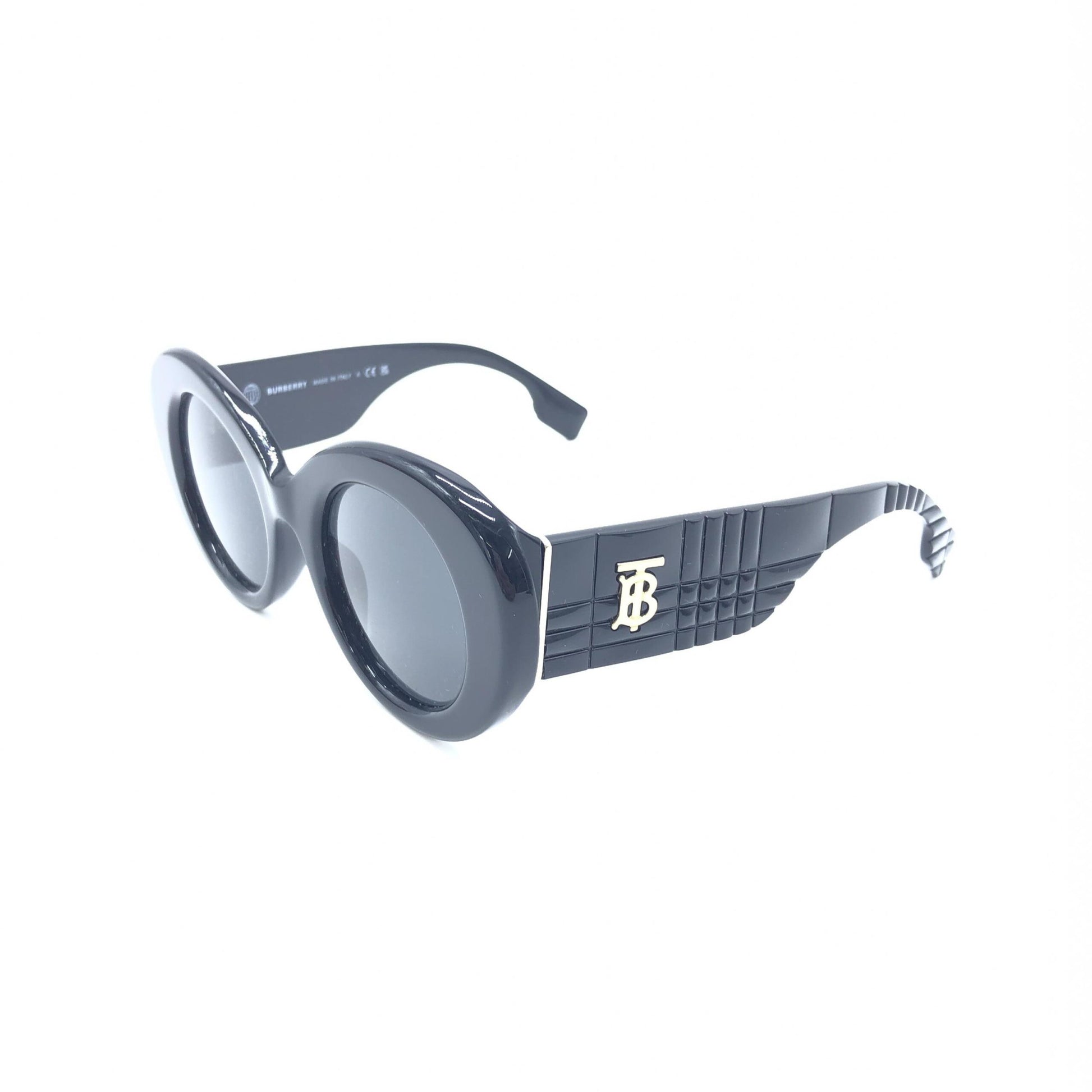 Burberry Black Oversized Round Sunglasses - Preloved Luxury with Vintage Charm