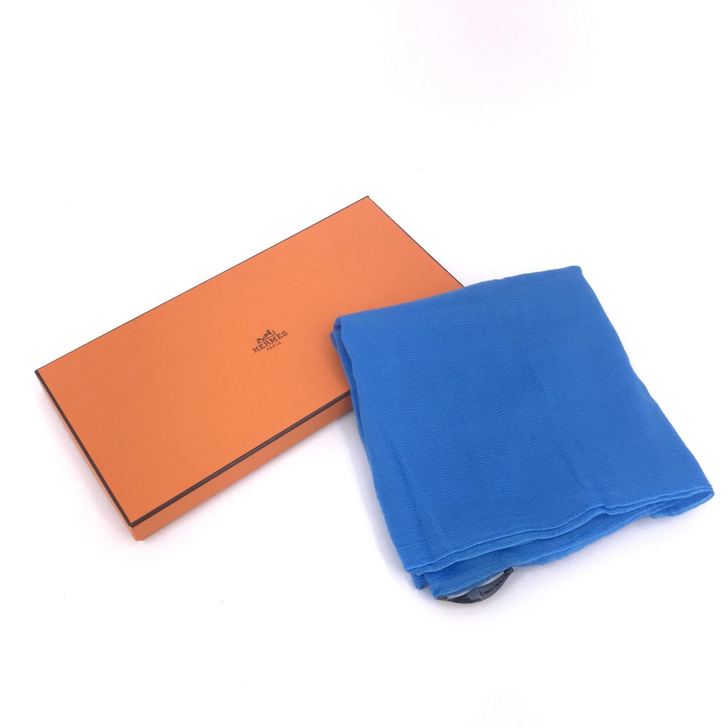 Hermès Preloved Blue Silk Scarf - Exquisite Elegance in Excellent Condition