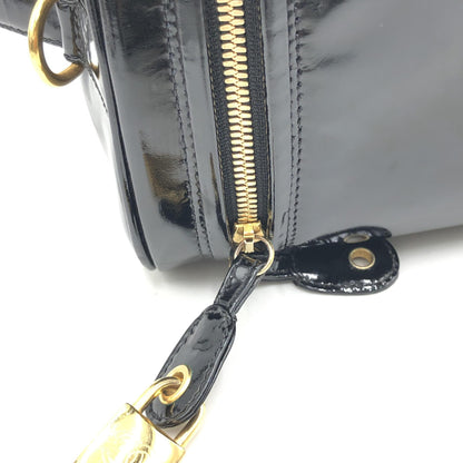 Chanel Preloved Black Patent Leather Vanity Case – Timeless Elegance in Very Good Condition