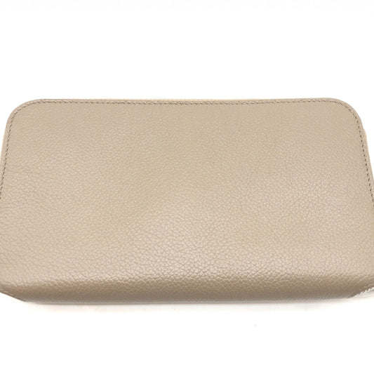 Balenciaga Preloved Calfskin Zip Around Wallet – Timeless Elegance in Rich Brown