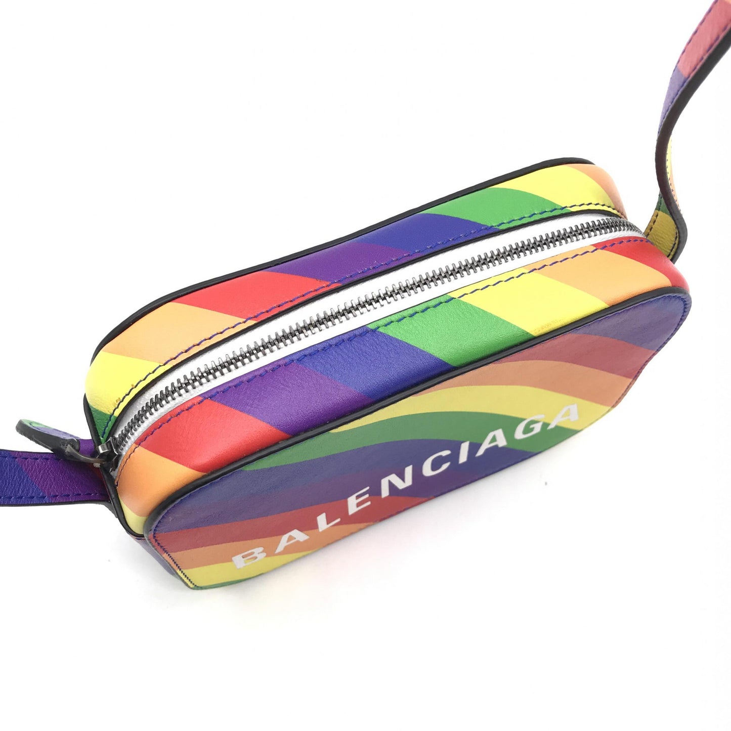 Balenciaga Preloved Rainbow Camera Handbag – Exquisite Luxury in Excellent Condition