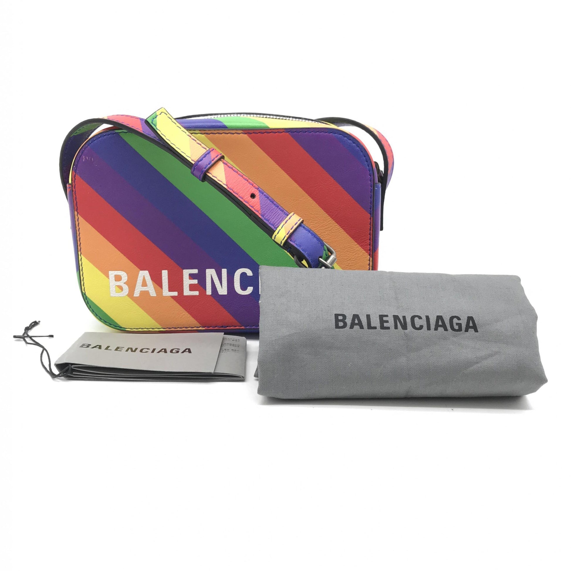 Balenciaga Preloved Rainbow Camera Handbag – Exquisite Luxury in Excellent Condition