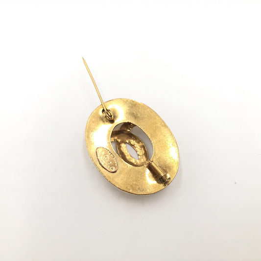 Chanel Preloved Coco Mark Brooch - Timeless Elegance with Vintage Charm