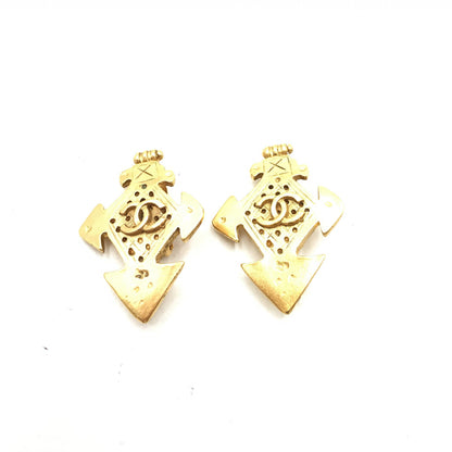 Chanel Preloved Coco Mark Earrings - Timeless Elegance in Very Good Condition