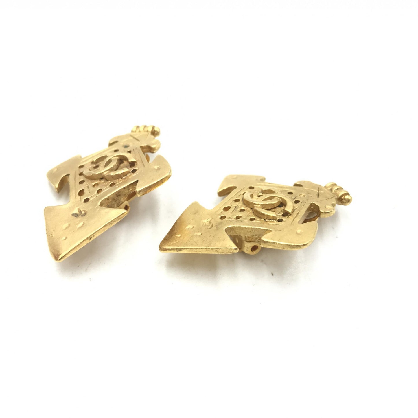 Chanel Preloved Coco Mark Earrings - Timeless Elegance in Very Good Condition