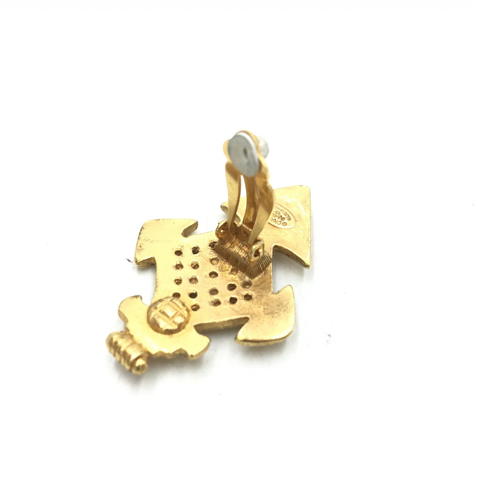 Chanel Preloved Coco Mark Earrings - Timeless Elegance in Very Good Condition