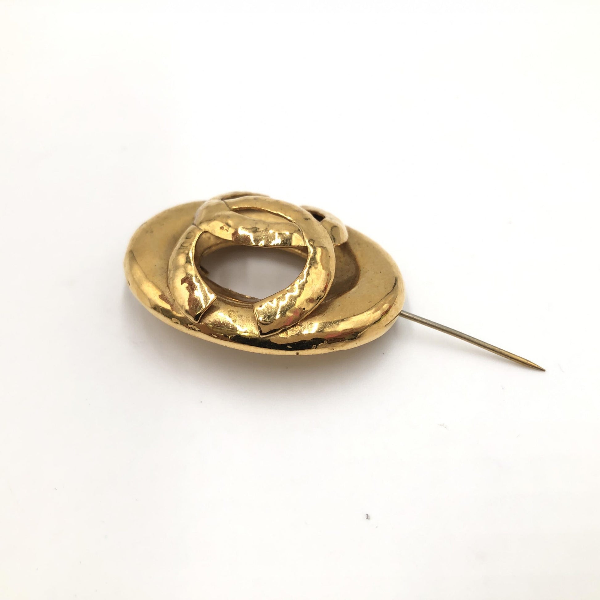 Chanel Preloved Coco Mark Brooch - Timeless Elegance with Vintage Charm