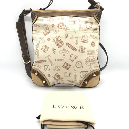 Loewe Preloved Crossbody Bag with Anniversary Logo in Elegant White and Beige