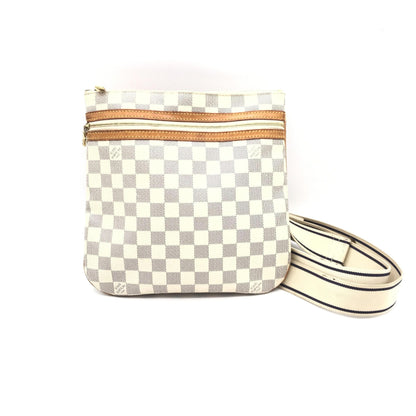 Louis Vuitton Preloved Damier Azur Pochette Bosphore Crossbody Bag - Timeless Elegance with Character