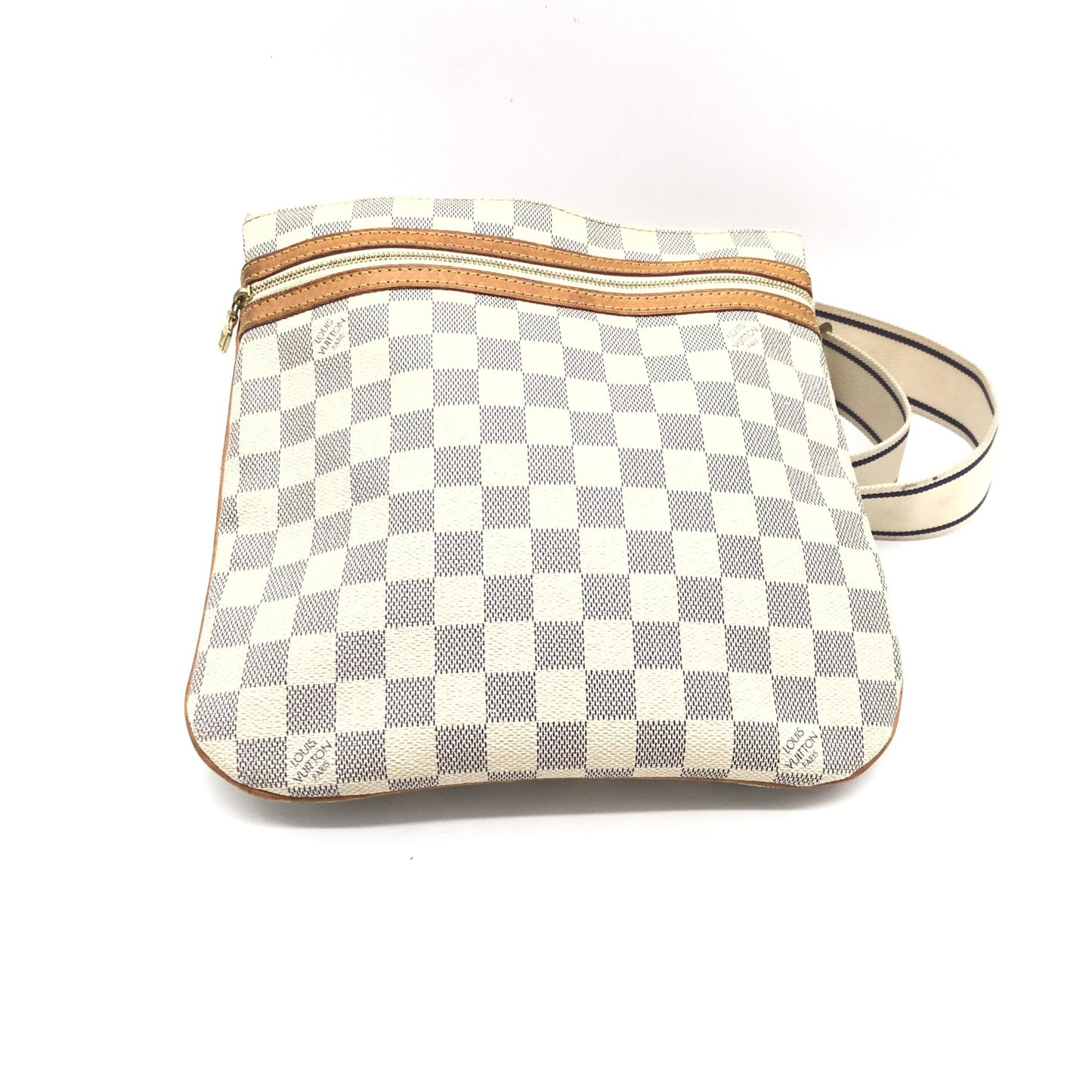 Louis Vuitton Preloved Damier Azur Pochette Bosphore Crossbody Bag - Timeless Elegance with Character