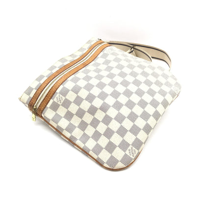 Louis Vuitton Preloved Damier Azur Pochette Bosphore Crossbody Bag - Timeless Elegance with Character