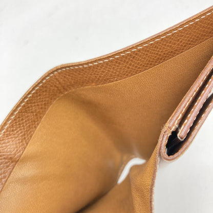 Hermès Preloved Compact Wallet in Brown Leather – Timeless Elegance with Character