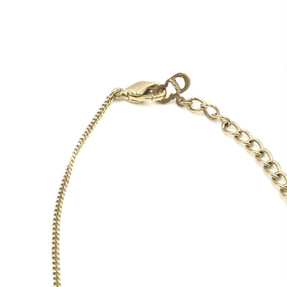 Christian Dior Vintage Dolphin Motif Rhinestone Gold Plated Necklace - Preloved Elegance