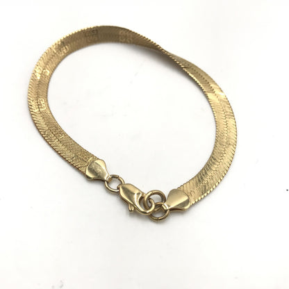 Givenchy Preloved Gold-Plated Herringbone Chain Bracelet – Timeless Elegance in Very Good Condition