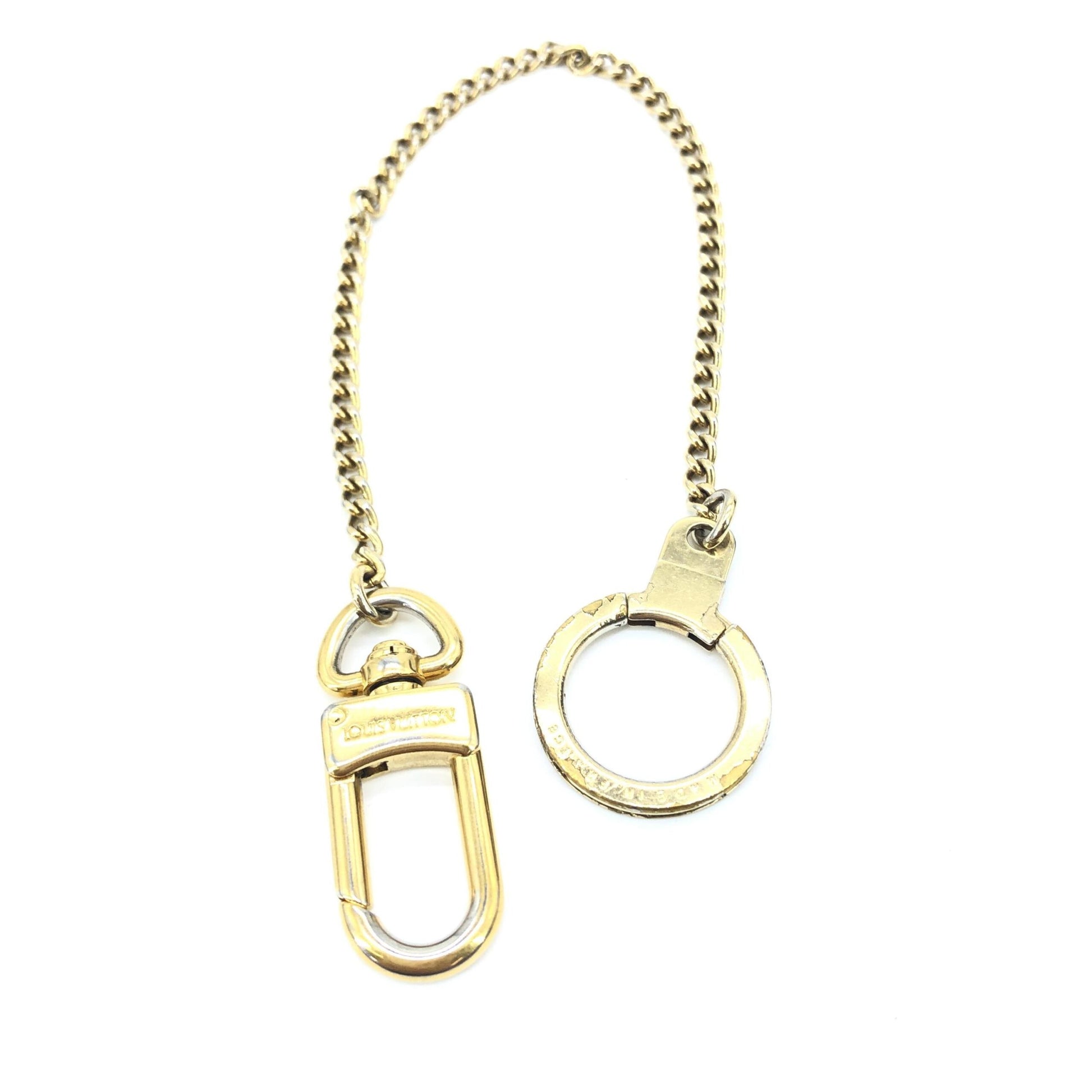 Louis Vuitton Preloved Gold Metal Bag Extender Keychain - Exquisite Chaine Ancre Key Charm
