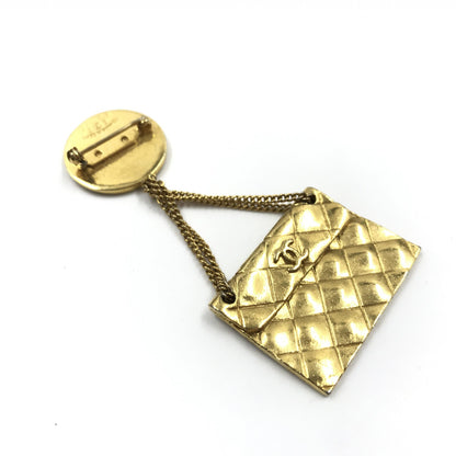 Chanel Preloved Gold Plated Bag Motif Brooch – Timeless Elegance with Vintage Charm