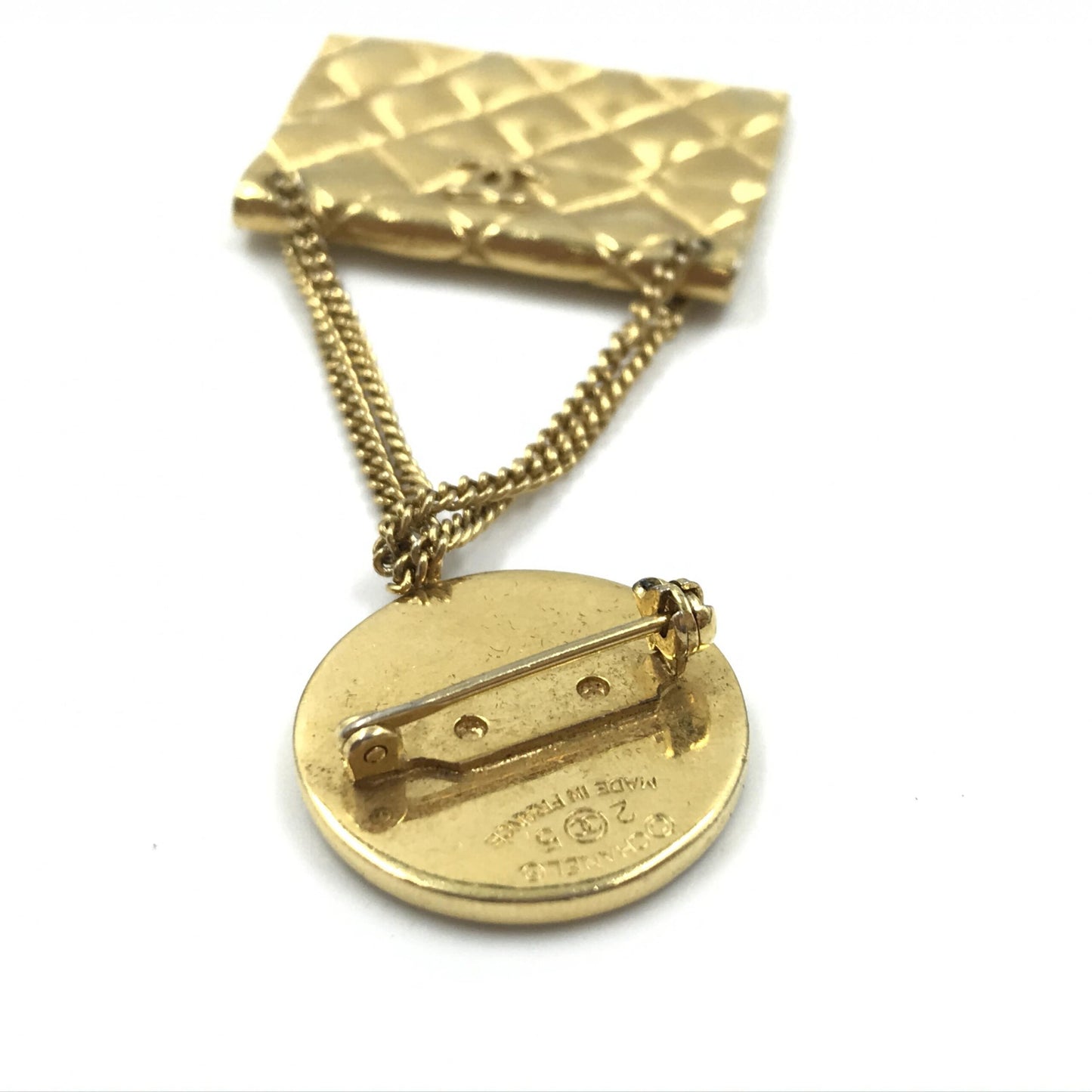 Chanel Preloved Gold Plated Bag Motif Brooch – Timeless Elegance with Vintage Charm