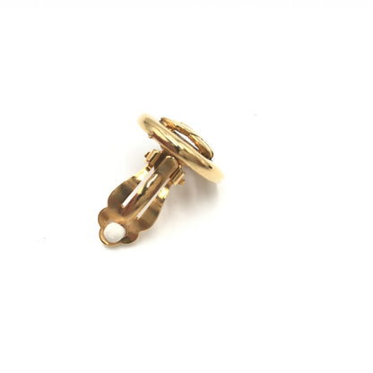 Chanel Preloved Gold Plated CC Clip-On Earrings – Luxe Vintage Elegance