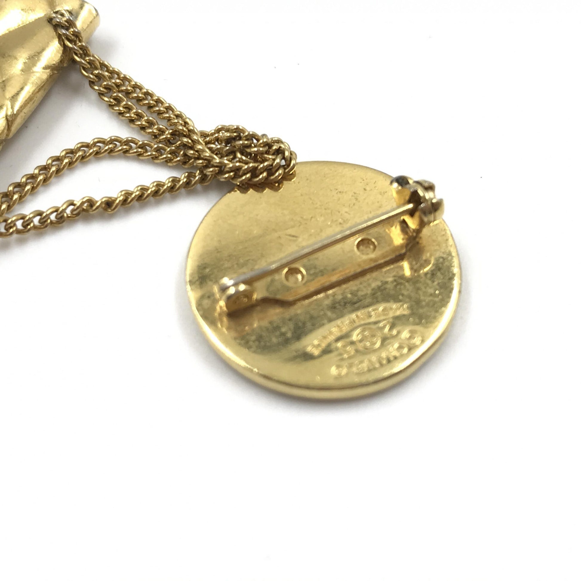 Chanel Preloved Gold Plated Bag Motif Brooch – Timeless Elegance with Vintage Charm