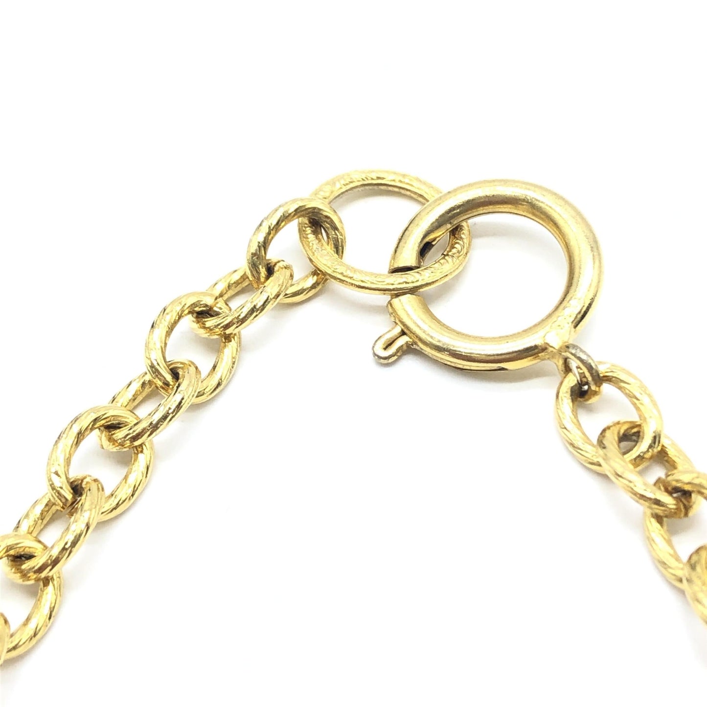 Chanel Gold Plated Chain Necklace With Bow Charms - Preloved