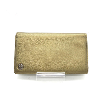 Chanel Preloved Gold Tone Caviar Leather Bifold Wallet - Timeless Elegance with Original Box