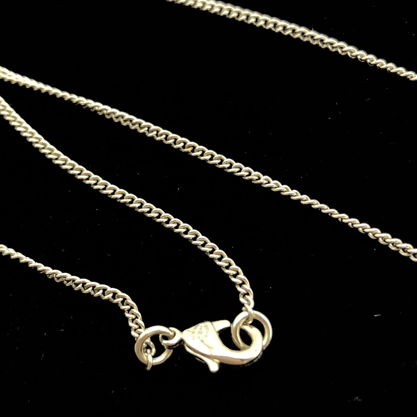 Chanel Preloved Gold Tone CC Circle Pendant Necklace with Rhinestones