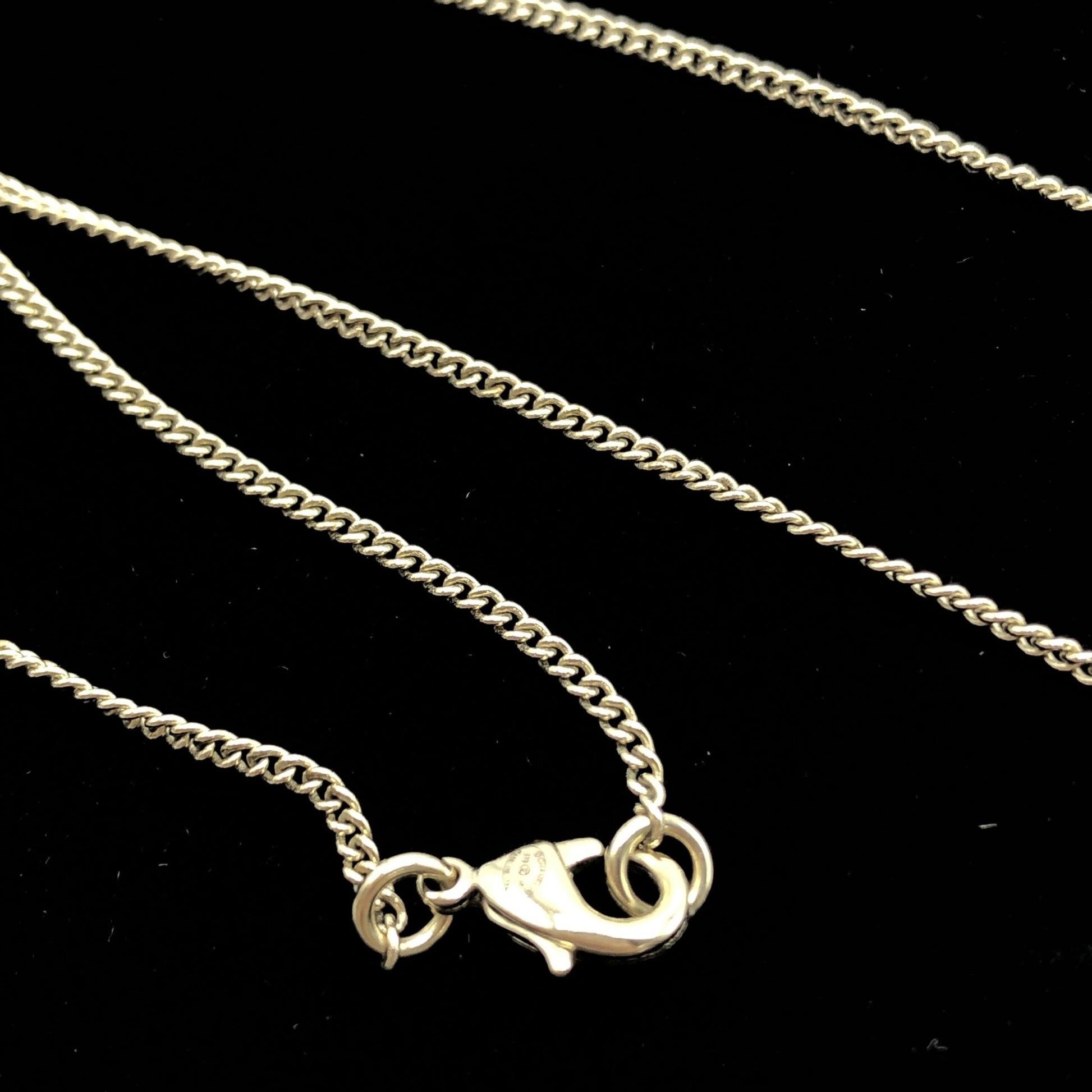 Chanel Preloved Gold Tone CC Circle Pendant Necklace with Rhinestones