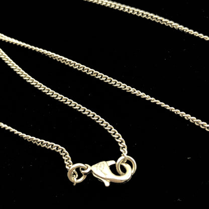 Chanel Preloved Gold Tone CC Circle Pendant Necklace with Rhinestones