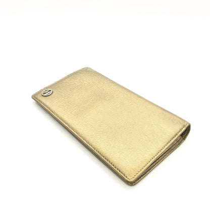 Chanel Preloved Gold Tone Caviar Leather Bifold Wallet - Timeless Elegance with Original Box