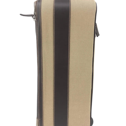 Prada Preloved Jacquard Canvas and Leather Suitcase - Luxurious B+ Condition