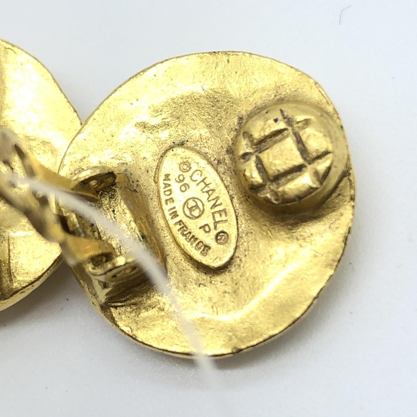 Chanel Preloved Gold Tone CC Clip-On Earrings - Timeless Elegance in B+ Condition