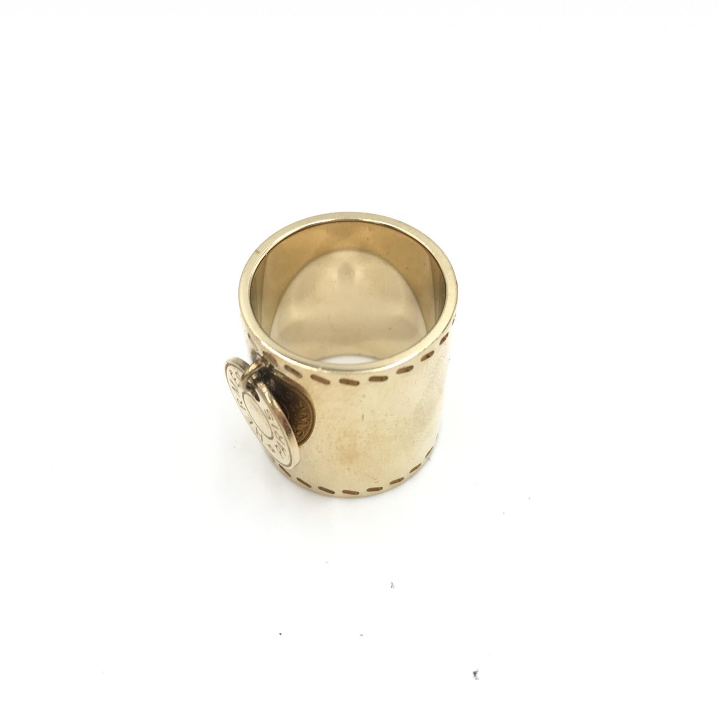 Hermès Preloved Gold Tone Scarf Ring Accessory – Timeless Elegance with Character